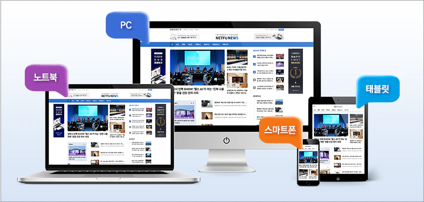 PC, 스마트폰, 태블릿 구동 예시